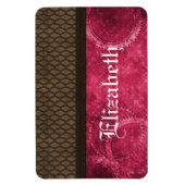 Edelstahlmatte, Premium Magnet, rosa Magnet (Vertikal)