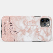 Edelstahlmauerwerk aus Kupfergold-Rose, Glitzer Case-Mate iPhone Hülle (Rückseite (Horizontal))