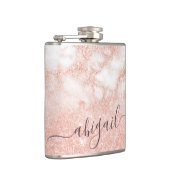 Edelstahlmauerwerk aus Kupfergold-Rose, Glitzer Flachmann (Rechts)