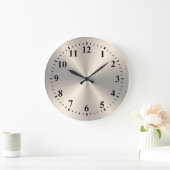 Edelstahlmetall Große Wanduhr (Zuhause)