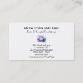 * Edelstein-Aquarell-Universum Reiki Visitenkarte (Rückseite)