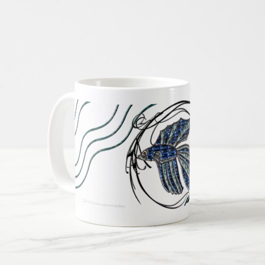 Edelstein-Betafische Kaffeetasse (Vorderseite Links)