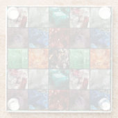 Edelstein-Collage Glasuntersetzer (Rückseite)