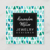 Edelstein-Designer-Visitenkarte für Wasserfarben Quadratische Visitenkarte (Vorderseite)