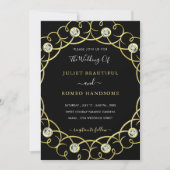 Edelstein Gold Rahmen Hochzeitsvorlage (Vorderseite)