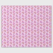 Edelstein-Herzen Süße Rosa Valentinstag Geschenkpapier (Flach)