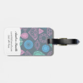 Edelstein-Ikonen-Muster Gepäckanhänger (Rückseite horizontal)