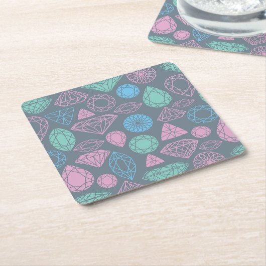 Edelstein-Ikonen-Muster Rechteckiger Pappuntersetzer (angewinkelt)