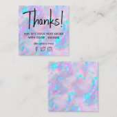 Edelstein lila Opal-Kontrastkarte Quadratische Visitenkarte (Vorne/Hinten)