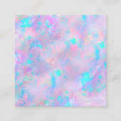 Edelstein lila Opal-Kontrastkarte Quadratische Visitenkarte (Rückseite)