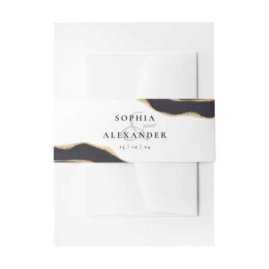 Edelstein mit Gold Einladungsbanderole (Vorderseite Beispiel)