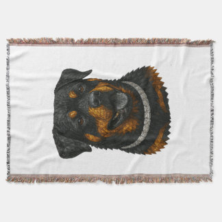 Edelstein-Mosaik-Rottweiler-Porträt Decke