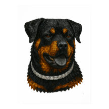 Edelstein-Mosaik-Rottweiler-Porträt