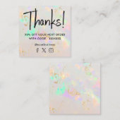 Edelstein Opal Discount-Karte Quadratische Visitenkarte (Vorne/Hinten)