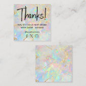 Edelstein Opal Discount-Karte Quadratische Visitenkarte (Vorne/Hinten)