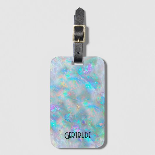 Edelstein Opal Gepäckmarke Gepäckanhänger (Vorderseite Vertikal)