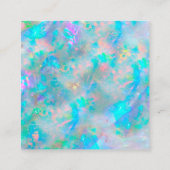 Edelstein Opal inspirierte Texturdiskontkarte Quadratische Visitenkarte (Rückseite)