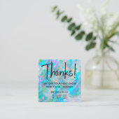 Edelstein Opal inspirierte Texturdiskontkarte Quadratische Visitenkarte (Stehend Vorderseite)