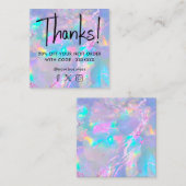 Edelstein Opal-Kontrastkarte Quadratische Visitenkarte (Vorne/Hinten)