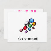 Edelstein-Party Einladung (Vorne/Hinten)