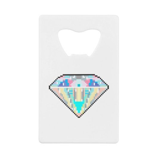 Edelstein Pixel Art Geldbeutel Flaschenöffner (Vorderseite)