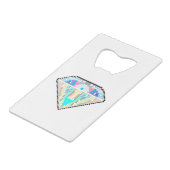 Edelstein Pixel Art Geldbeutel Flaschenöffner (Rückseite Schrägansicht)