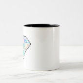 Edelstein Pixel Art Zweifarbige Tasse (Mittel)
