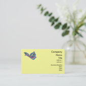 Edelstein-Schmetterling - Gelb - Visitenkarte (Stehend Vorderseite)