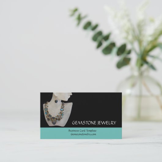 Edelstein-Schmuck Visitenkarte (Stehend Vorderseite)