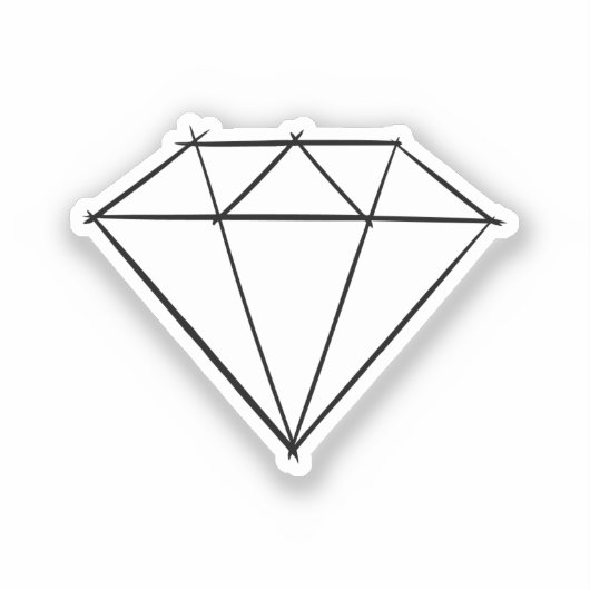 Edelstein. Schmuck. Vorlage (Farbe ändern) Aufkleber (Vorderseite)