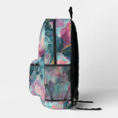Edelstein-Ton-Blumen Bedruckter Rucksack (Rechts)