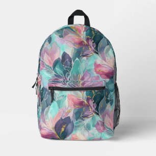 Edelstein-Ton-Blumen Bedruckter Rucksack