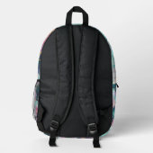 Edelstein-Ton-Blumen Bedruckter Rucksack (Rückseite)