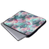 Edelstein-Ton-Blumen Laptopschutzhülle (Vorne Knopf)