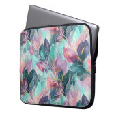 Edelstein-Ton-Blumen Laptopschutzhülle (Vorderseite Links)