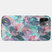 Edelstein-Ton-Blumenmuster Case-Mate iPhone Hülle (Rückseite (Horizontal))