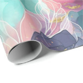 Edelstein-Ton-Blumenmuster Geschenkpapier (Rolleneckpunkt)