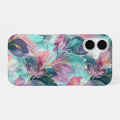 Edelstein-Ton-Blumenmuster iPhone 16 Hülle (Rückseite (Horizontal))
