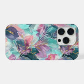 Edelstein-Ton-Blumenmuster iPhone Hülle (Rückseite (Horizontal))