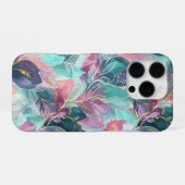 Edelstein-Ton-Blumenmuster iPhone Hülle (Rückseite (Horizontal))