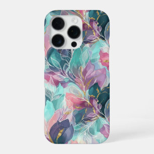 Edelstein-Ton-Blumenmuster iPhone 16 Pro Hülle