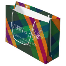 Edelstein-Ton Plaid Frohe Weihnachten