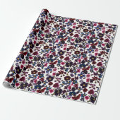 Edelstein-Töne Wildblumen auf Elfenbein Geschenkpapier (Ungerollt)