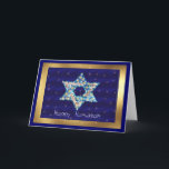 Edelstein verzierte Davidsstern Feiertagskarte<br><div class="desc">Die Edelsteine und sparklies,  die in Form des Davidssterns Füllen,  machen dieses ein ganz spezielles Geschenk für selbst oder Freunde und Familie dieses Chanukka.</div>