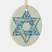 Edelstein verzierte Davidsstern Keramik Ornament (Rechts)