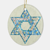 Edelstein verzierte Davidsstern Keramik Ornament (Links)