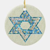 Edelstein verzierte Davidsstern Keramik Ornament (Hinten)