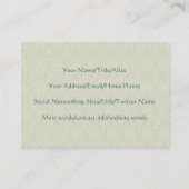 Edelstein verzierte Davidsstern Visitenkarte (Rückseite)