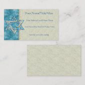 Edelstein verzierte Davidsstern Visitenkarte (Vorne/Hinten)