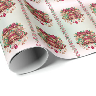 Edelstein Verzierte Glocken Feiertag Geschenkpapier
